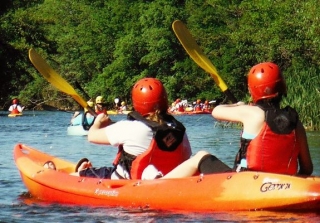 en la canoa
